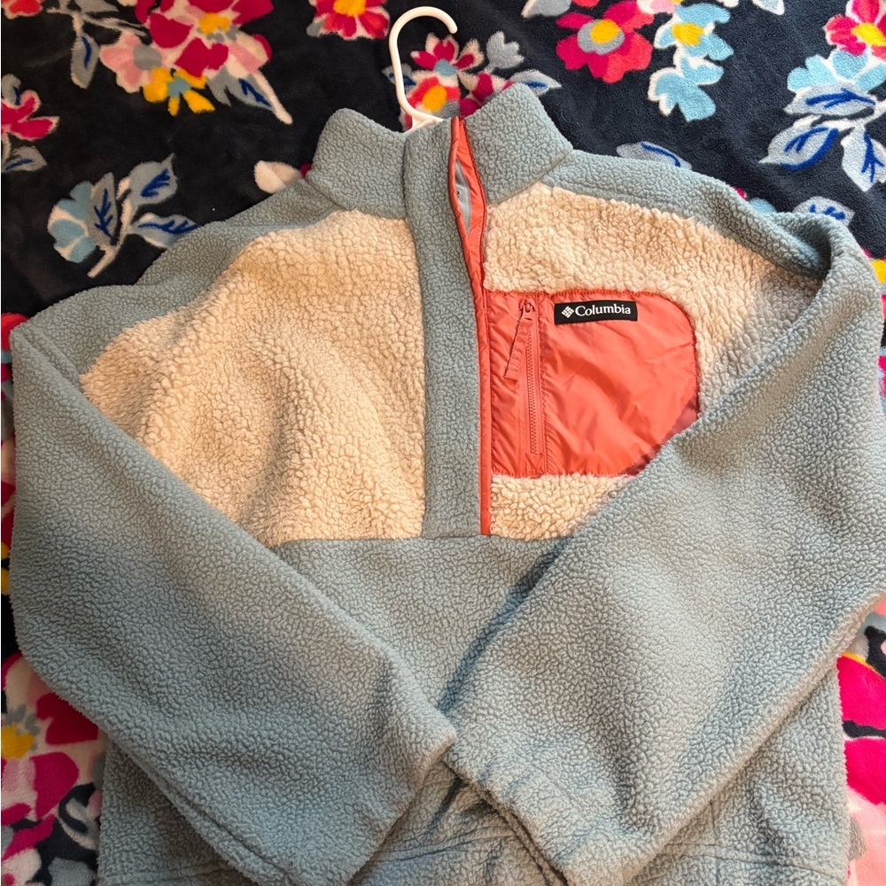 Blue and Cream Fleece Jacket